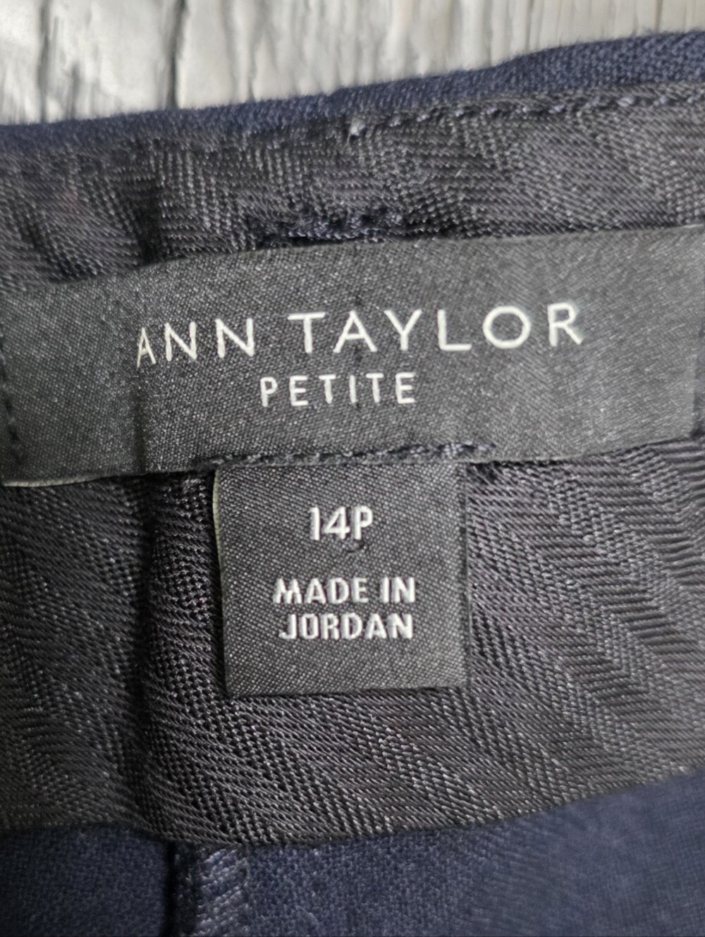 Ann Taylor Navy Wide-Leg Petite Dress Pants (Size:14p) - Picture 5 of 7